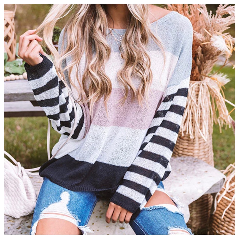 19 Boho Chic Fabulous Multi Striped Sweater